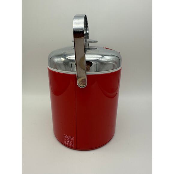 Zojirushi Small Red Stainless Steel Vacuum Insulated Ice Pail w/ Tongs Drinkware - Picture 2 of 12